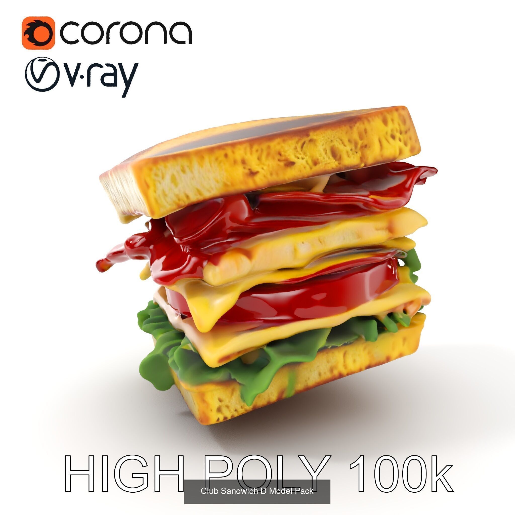 Classic Sandwich Models Pack 3D Model Collection_23