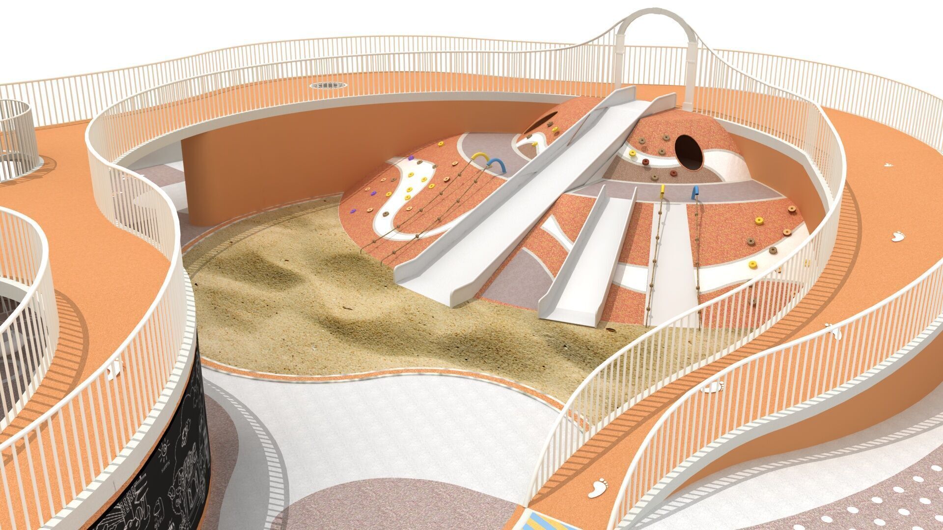 Outdoor theme amusement park 3D model_5