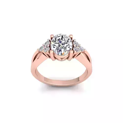 Woman Engagement Ring 3d Model and Render 7