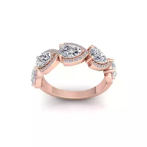 Woman Engagement Ring 3d Model and Render 6
