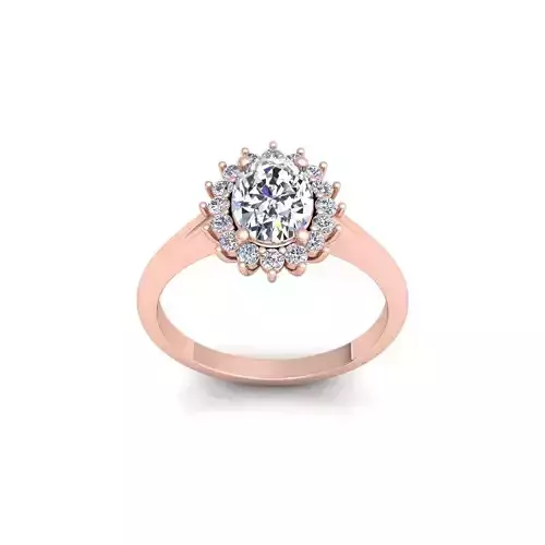 Woman Engagement Ring 3d Model and Render 