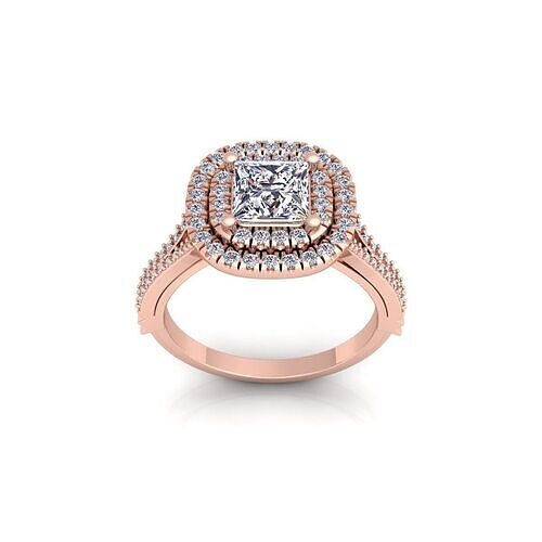 Woman Engagement Ring 3d Model and Render 1 3D print model