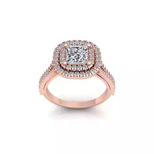 Woman Engagement Ring 3d Model and Render 1