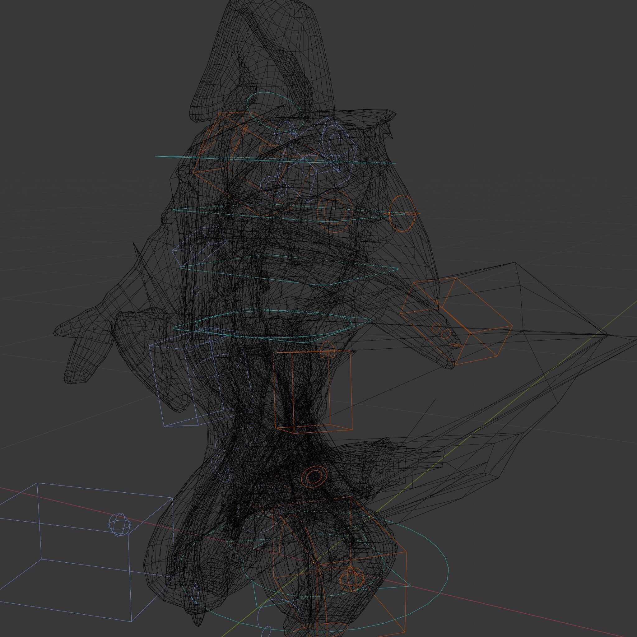 Elder Wizard Rigged and Animated Character Model for Games Low-poly 3D model_8