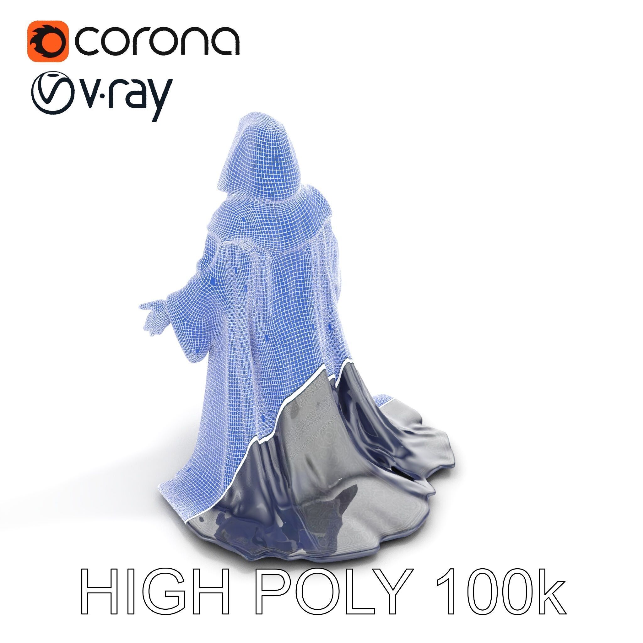 Elder Wizard Rigged and Animated Character Model for Games Low-poly 3D model_26