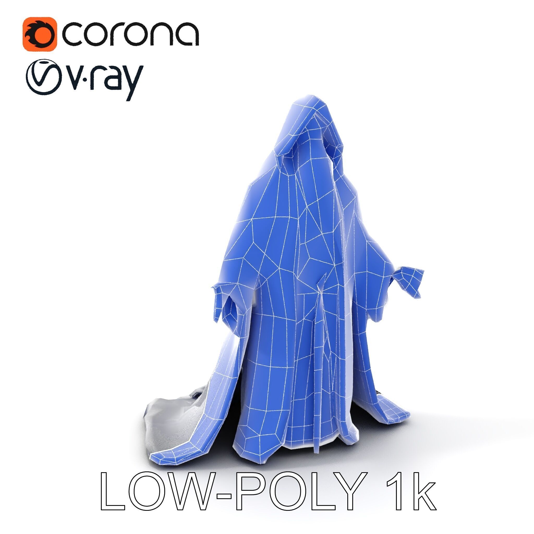 Elder Wizard Rigged and Animated Character Model for Games Low-poly 3D model_18