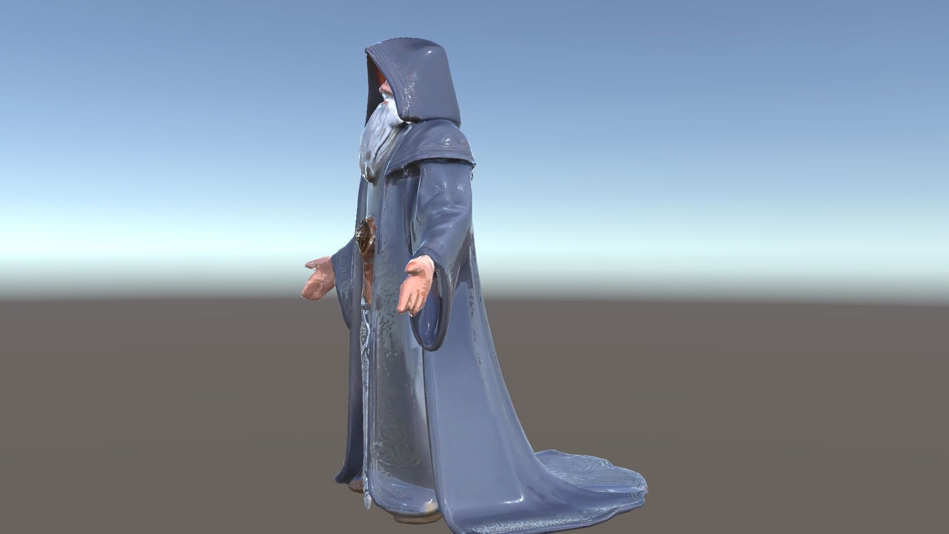 Elder Wizard Rigged and Animated Character Model for Games Low-poly 3D model_37