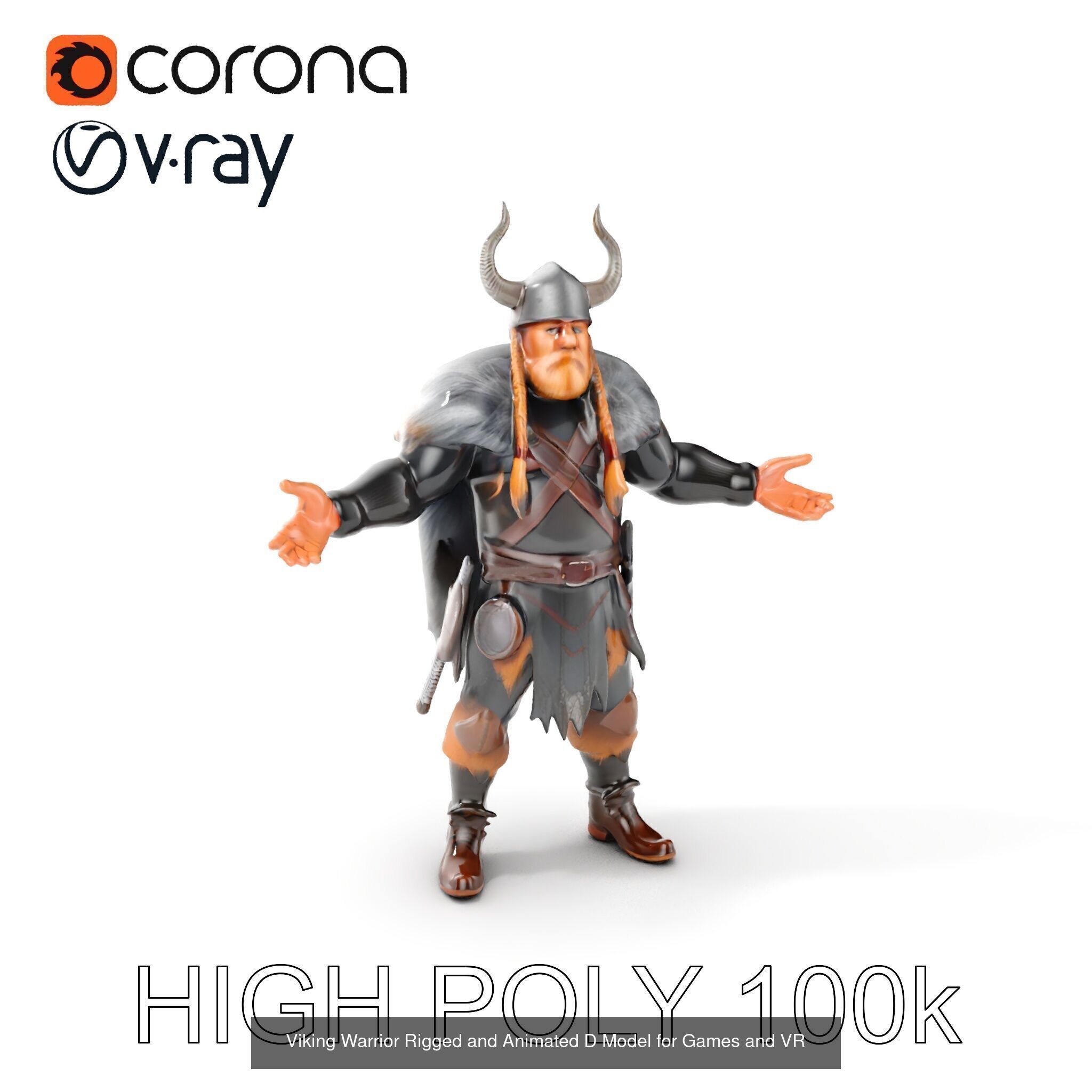Epic Fantasy Warrior 3D Models Pack 3D Model Collection_10