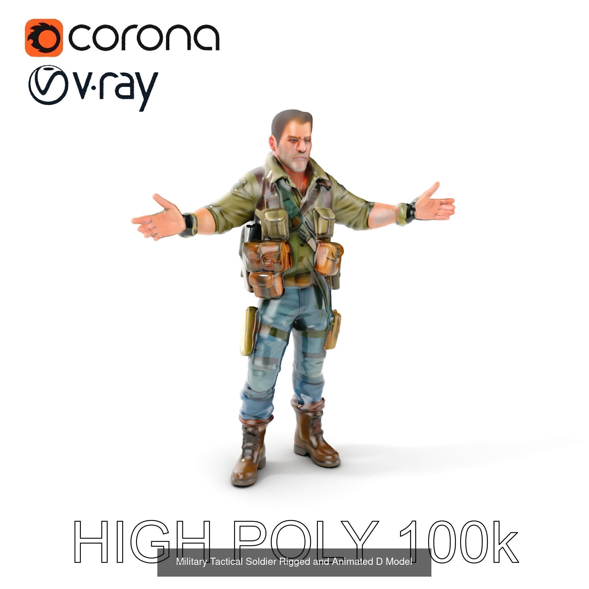 Epic Fantasy Warrior 3D Models Pack 3D Model Collection_8