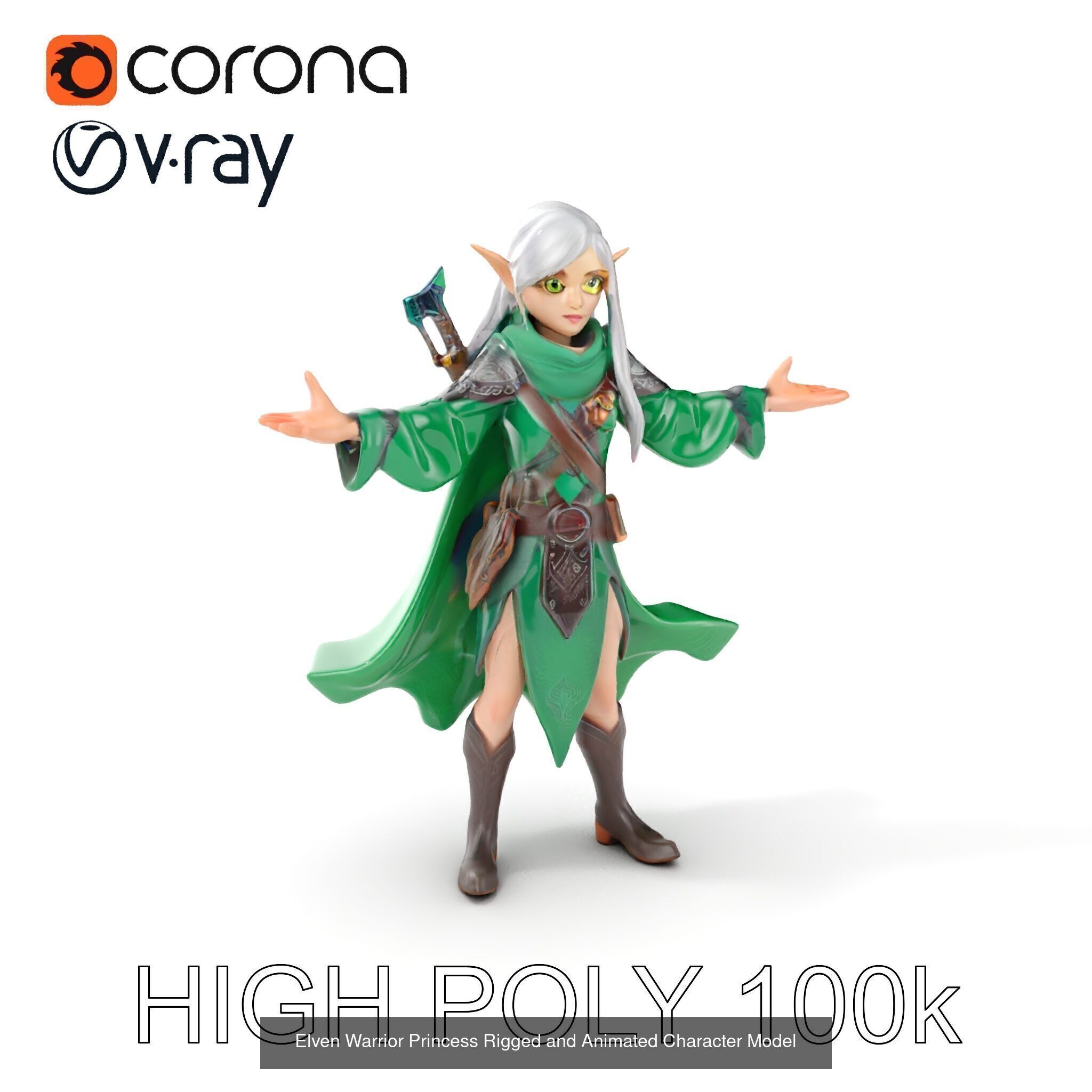 Epic Fantasy Warrior 3D Models Pack 3D Model Collection_7