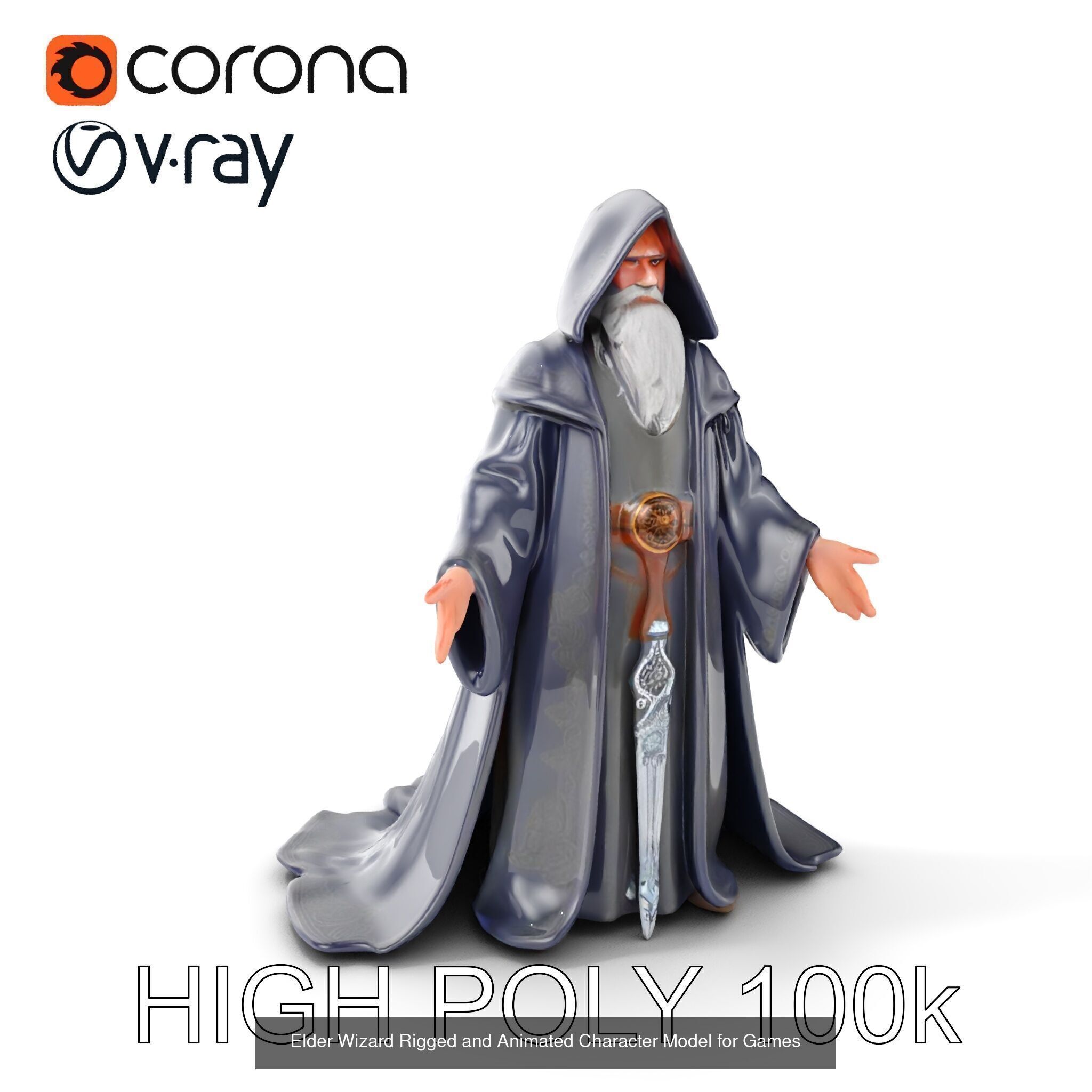 Epic Fantasy Warrior 3D Models Pack 3D Model Collection_11