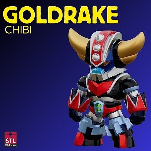STL File Goldrake Chibi Style FanArt   3D print model