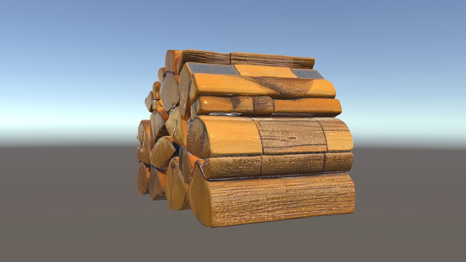 Stacked Firewood Model Pack Detailed D Assets for Various Ap... Low-poly 3D model_5