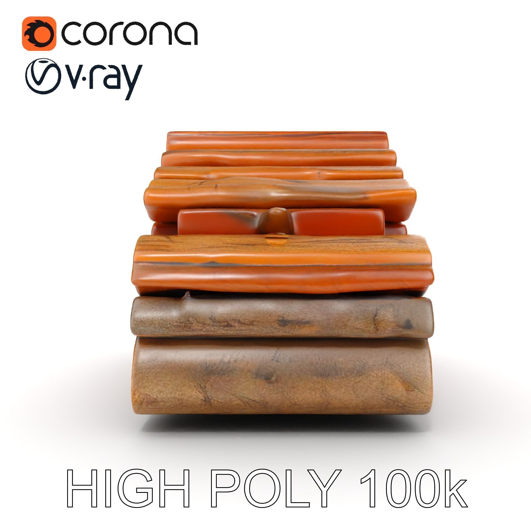 Stacked Firewood Model Pack Detailed D Assets for Various Ap... Low-poly 3D model_18