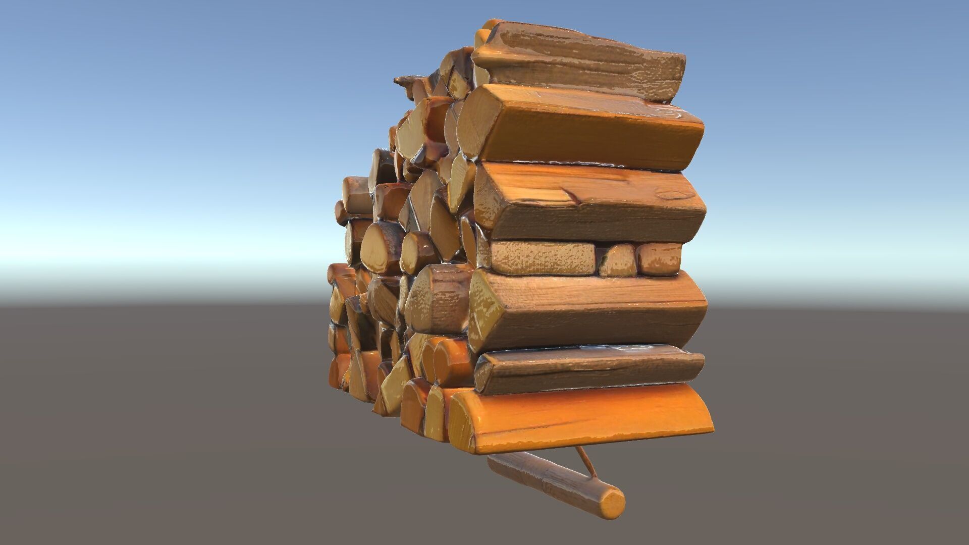 Stacked Firewood Model Pack for Realistic Environments Low-poly 3D model_5