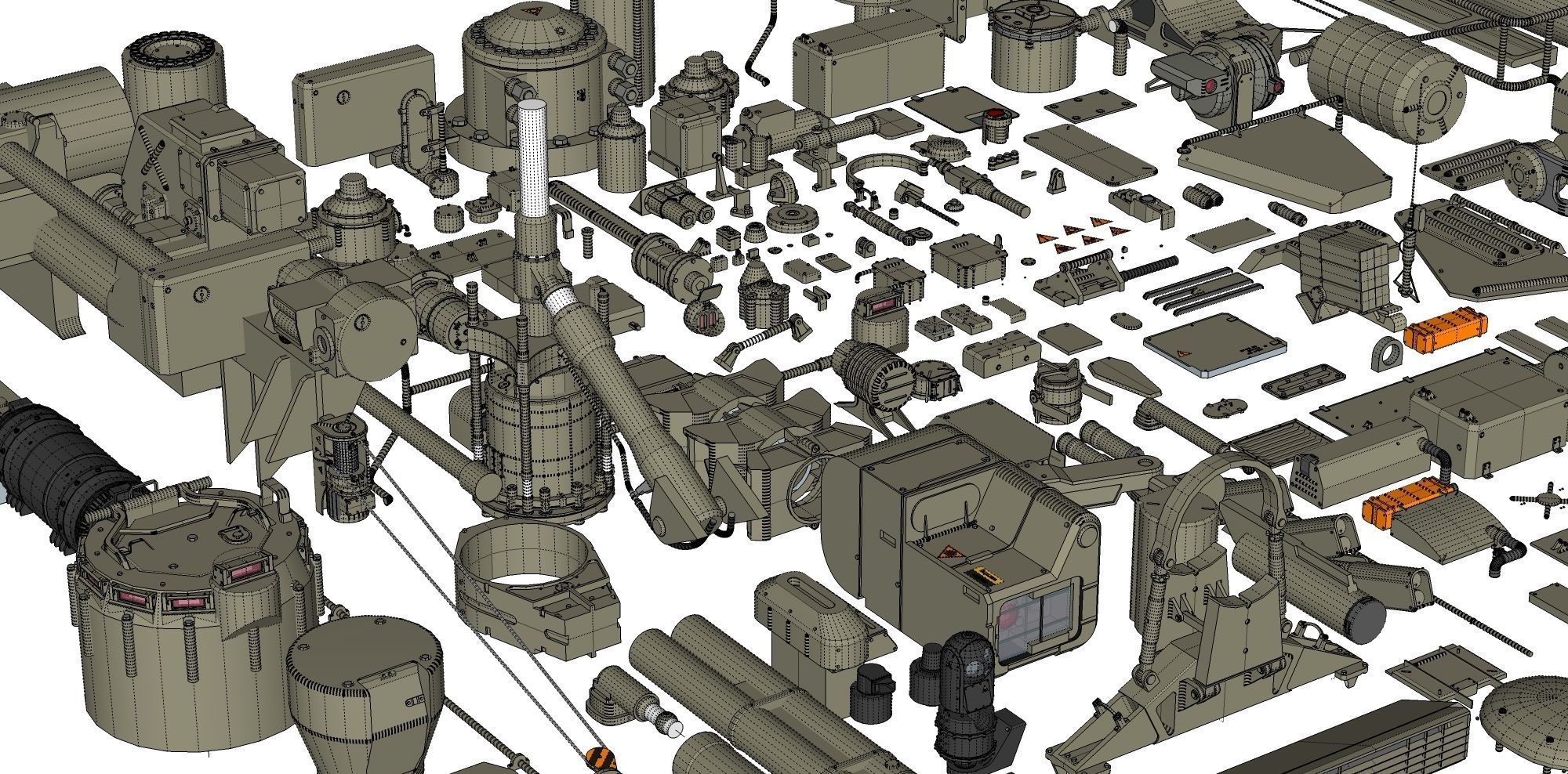 Mechanics collection 1 Kitbash 3D model_28