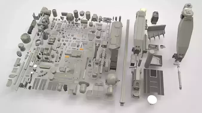 Mechanics collection 1 Kitbash 3D model