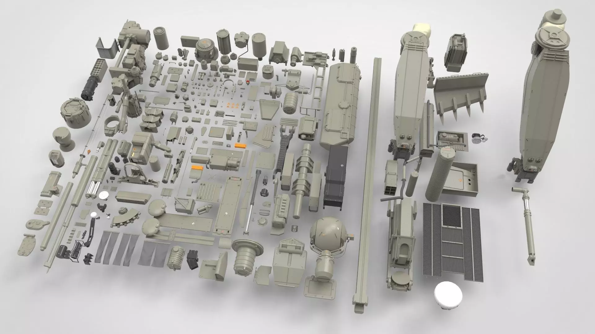 Mechanics collection 1 Kitbash 3D model_0