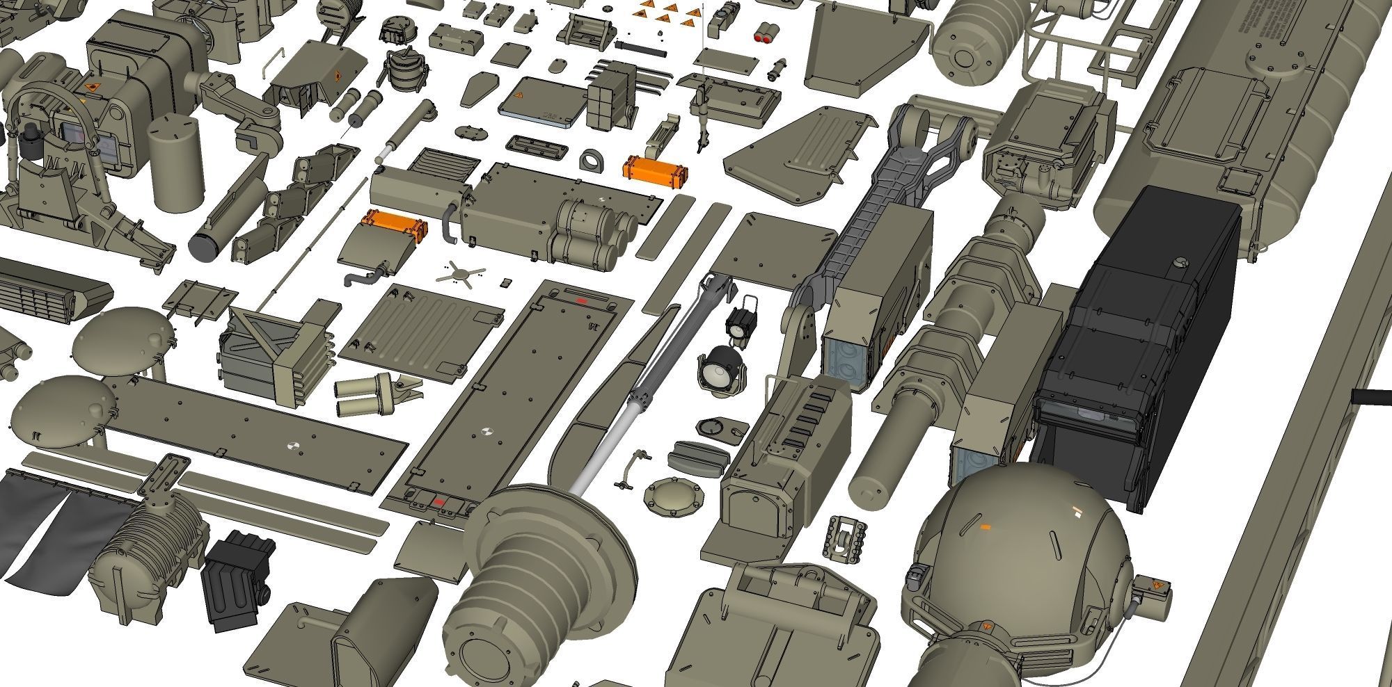 Mechanics collection 1 Kitbash 3D model_12