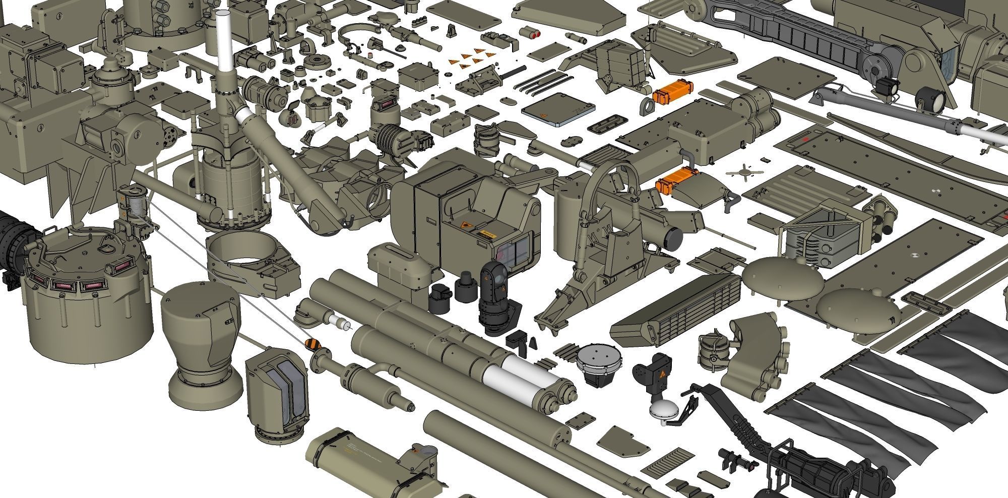 Mechanics collection 1 Kitbash 3D model_17