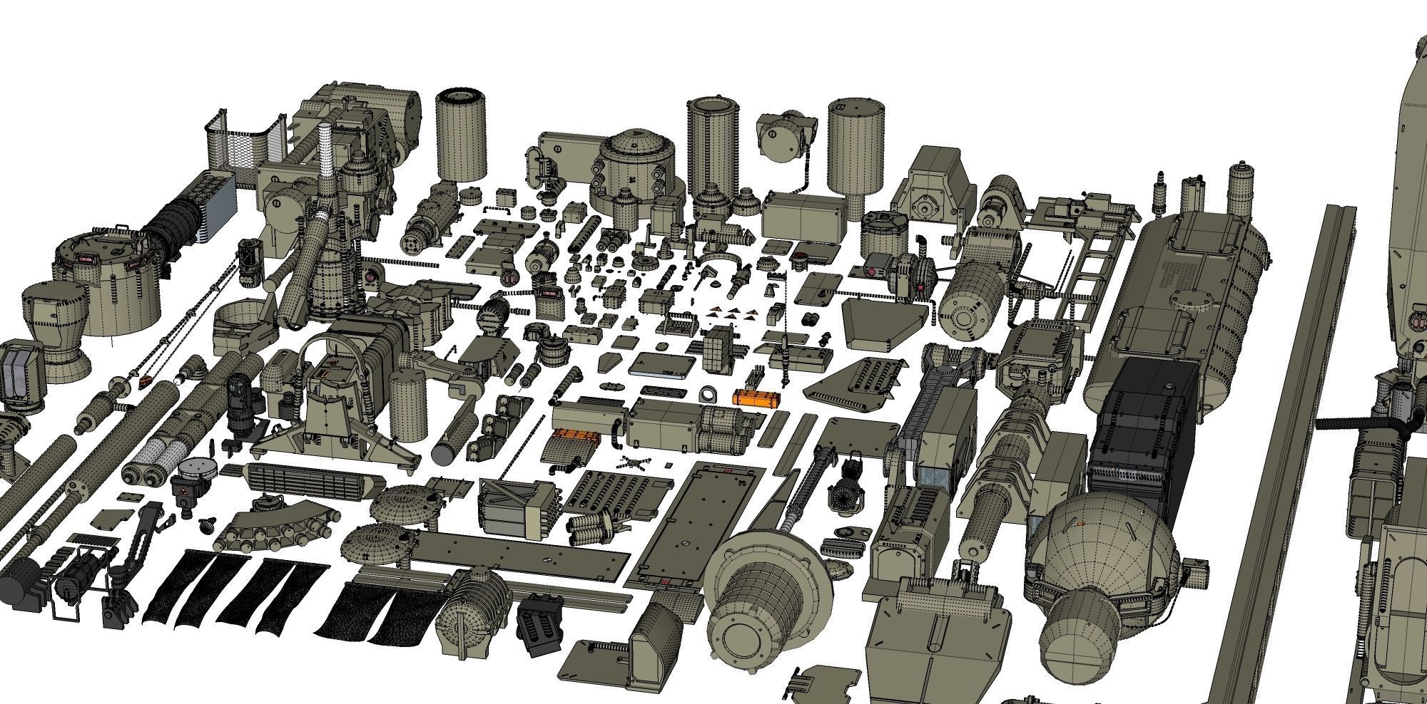 Mechanics collection 1 Kitbash 3D model_26