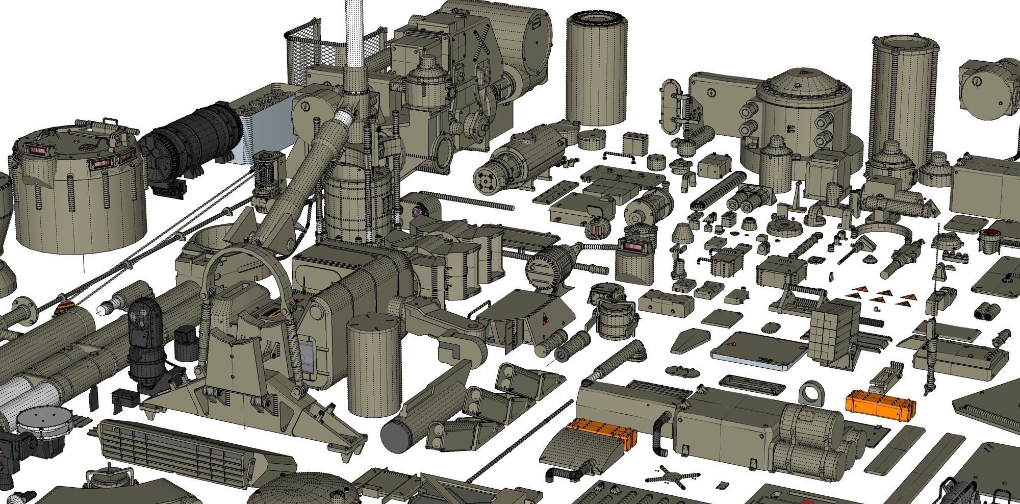 Mechanics collection 1 Kitbash 3D model_27