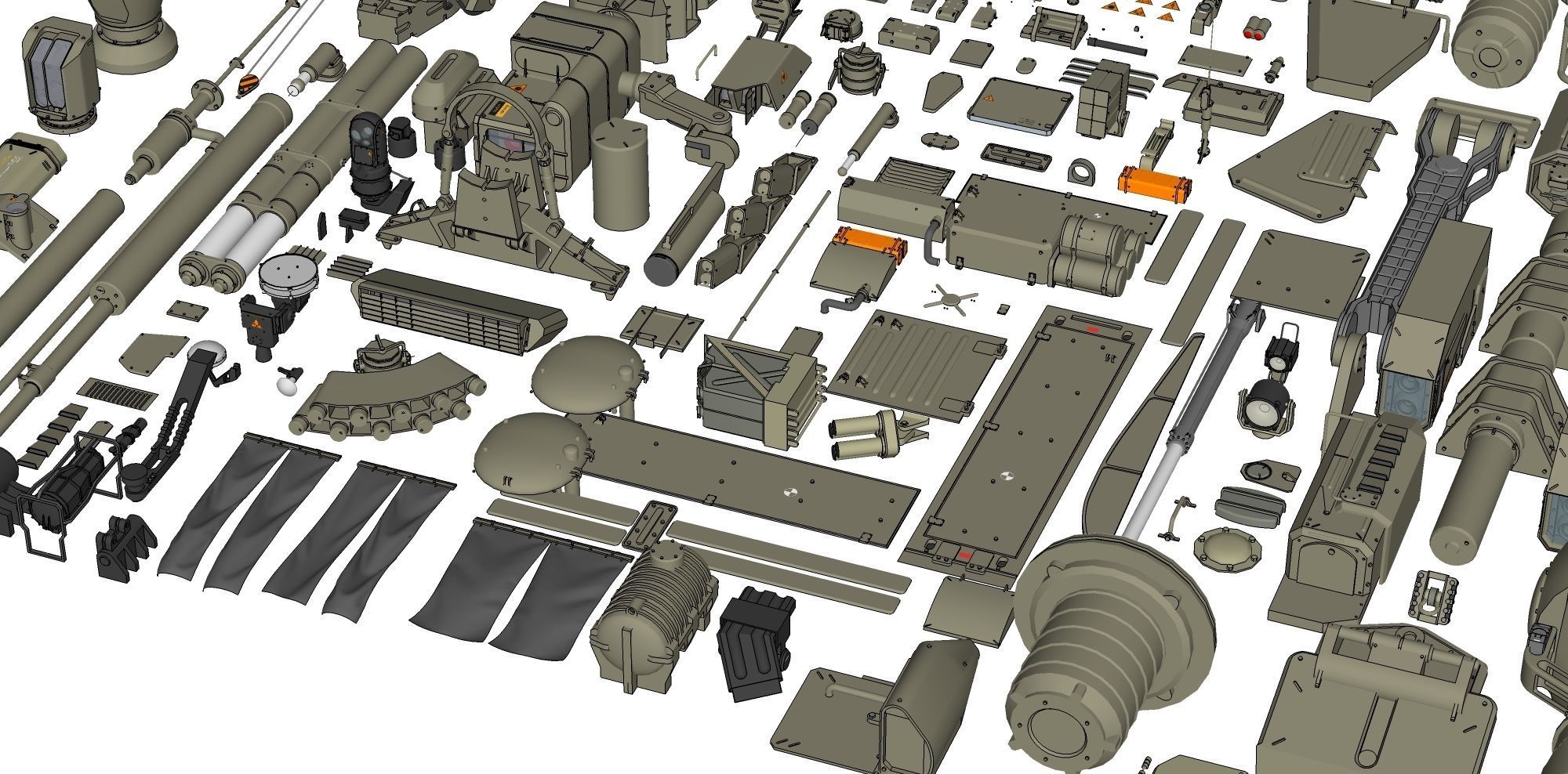 Mechanics collection 1 Kitbash 3D model_14