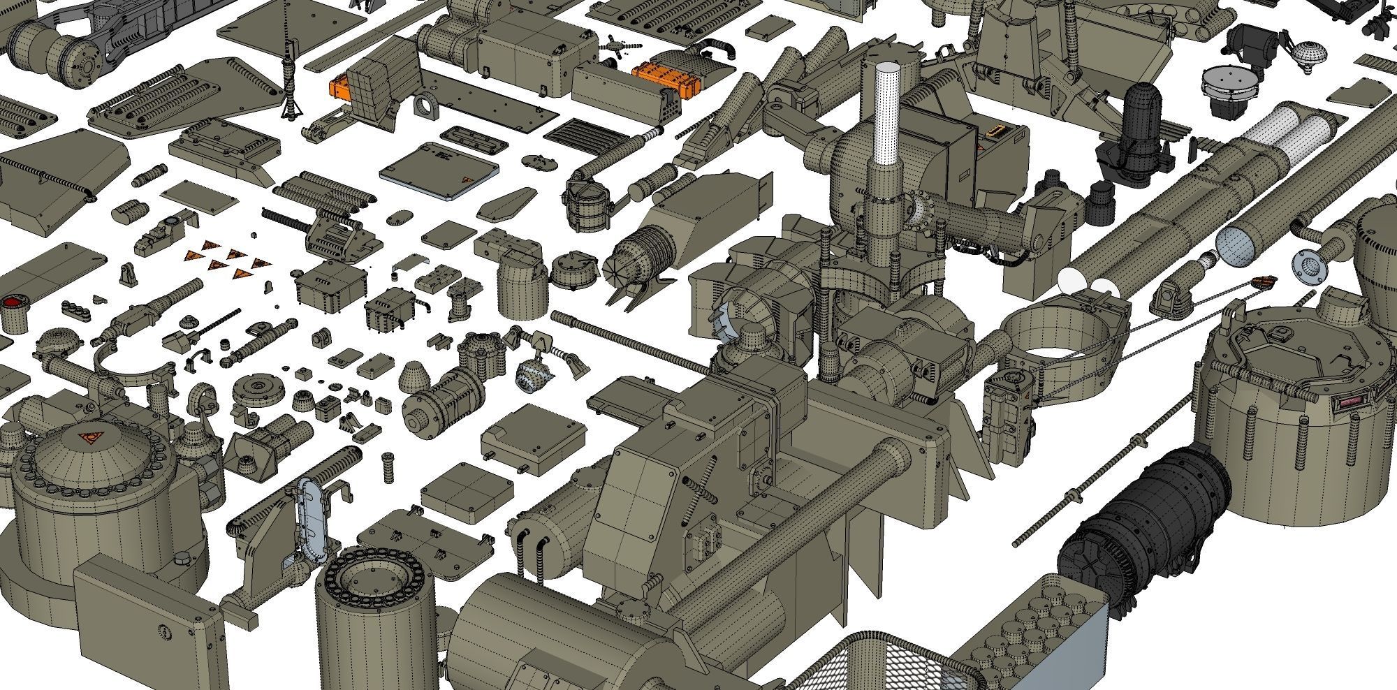 Mechanics collection 1 Kitbash 3D model_29