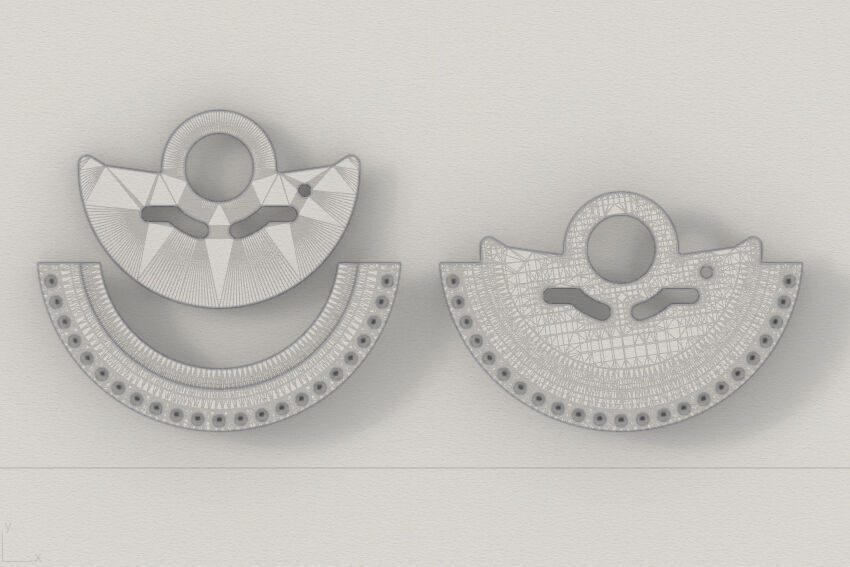 Watch Hammer Rotor with 1mm stones for NH35 3D print model_19