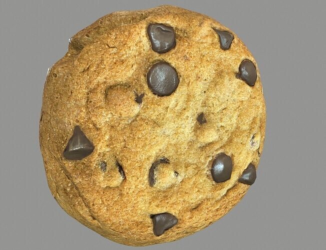 Chocolate Cookies PBR Low-poly 3D model