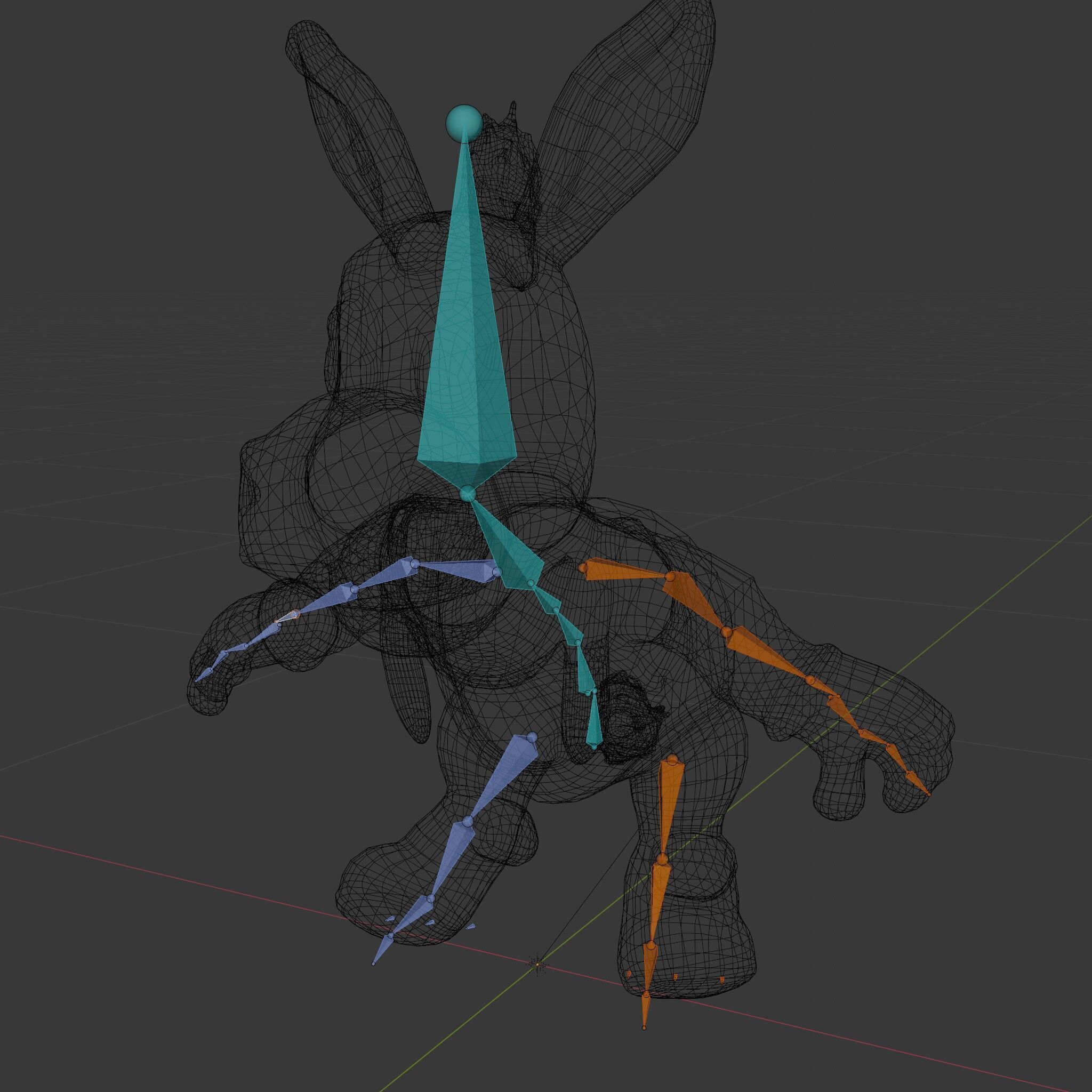 Cartoon Donkey Character Rigged and Animated for Games Low-poly 3D model_6