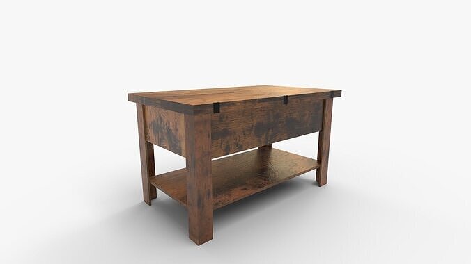 Yaheetech Adjustable Lift Top Coffee Table 3D model