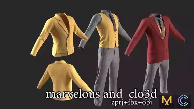 Game clothes at Marvelous Designer with uv