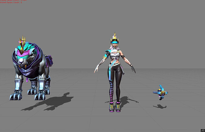 Irithel Checkered Knight Low-poly 3D model
