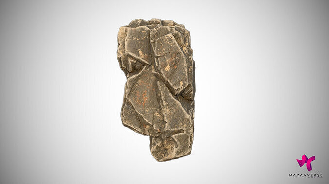 Cliff Stone 02 Low-poly 3D model