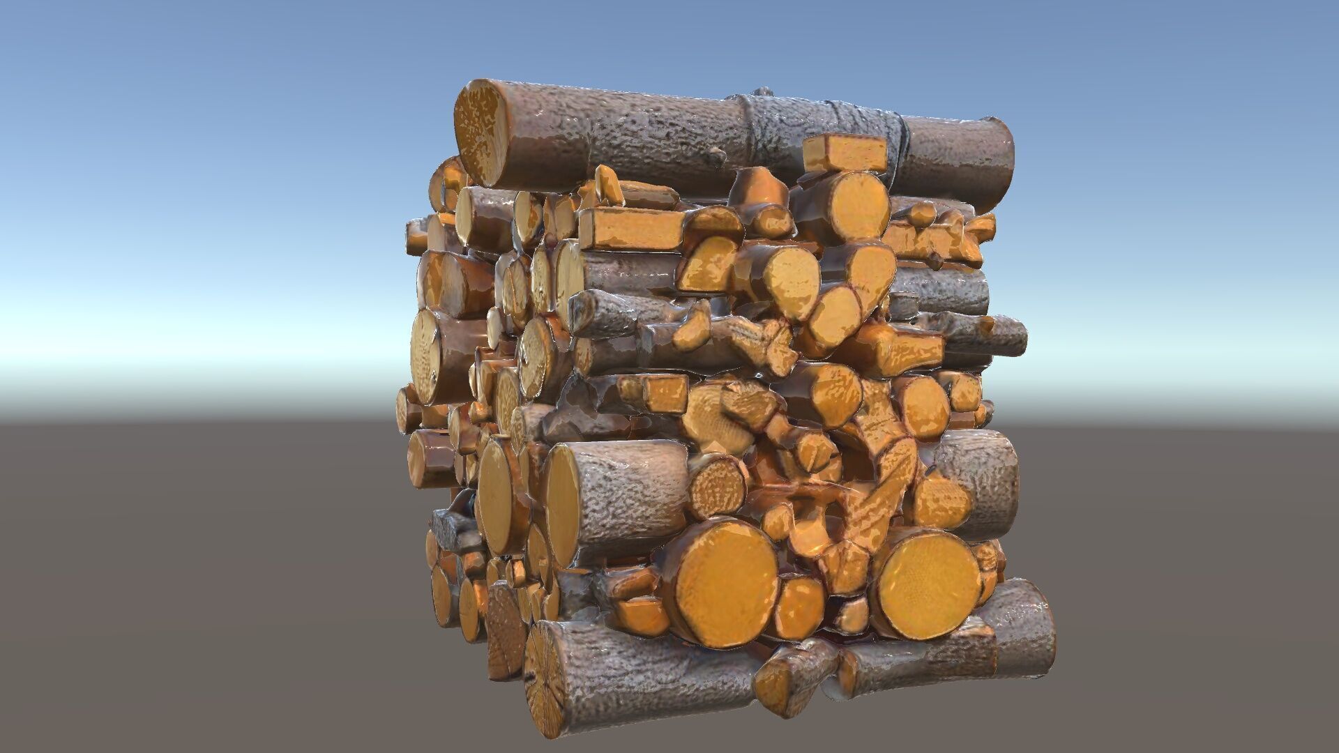 Stacked Wood Logs Model Pack Low-poly 3D model_33