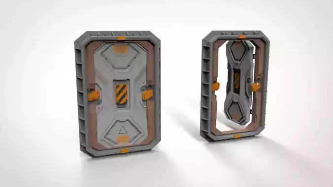 sci fi door 22 3D model
