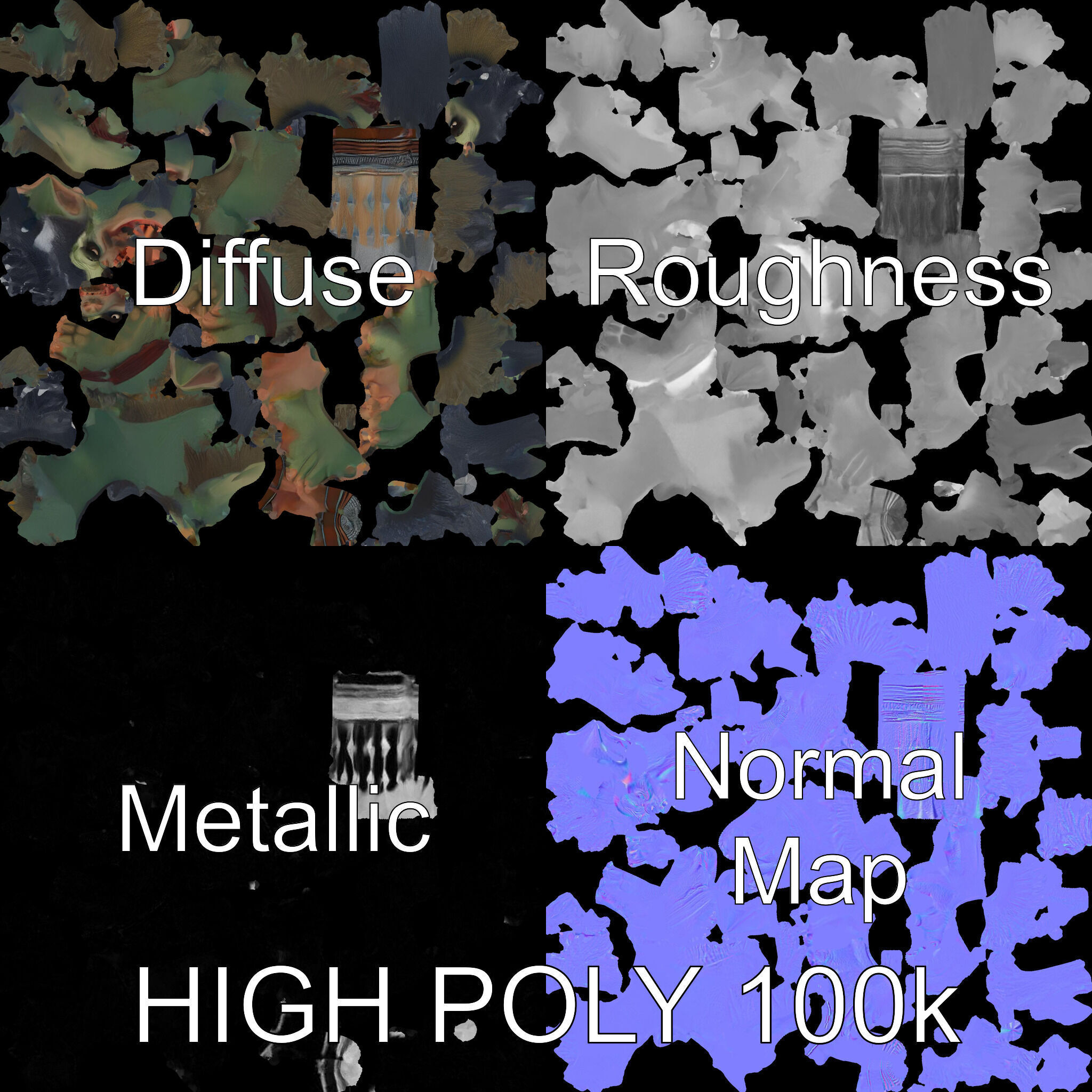 Goblin Warrior Character Model  Rigged and Animated Low-poly 3D model_3