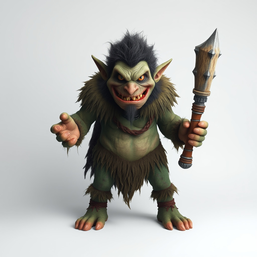Goblin Warrior Character Model  Rigged and Animated Low-poly 3D model_2
