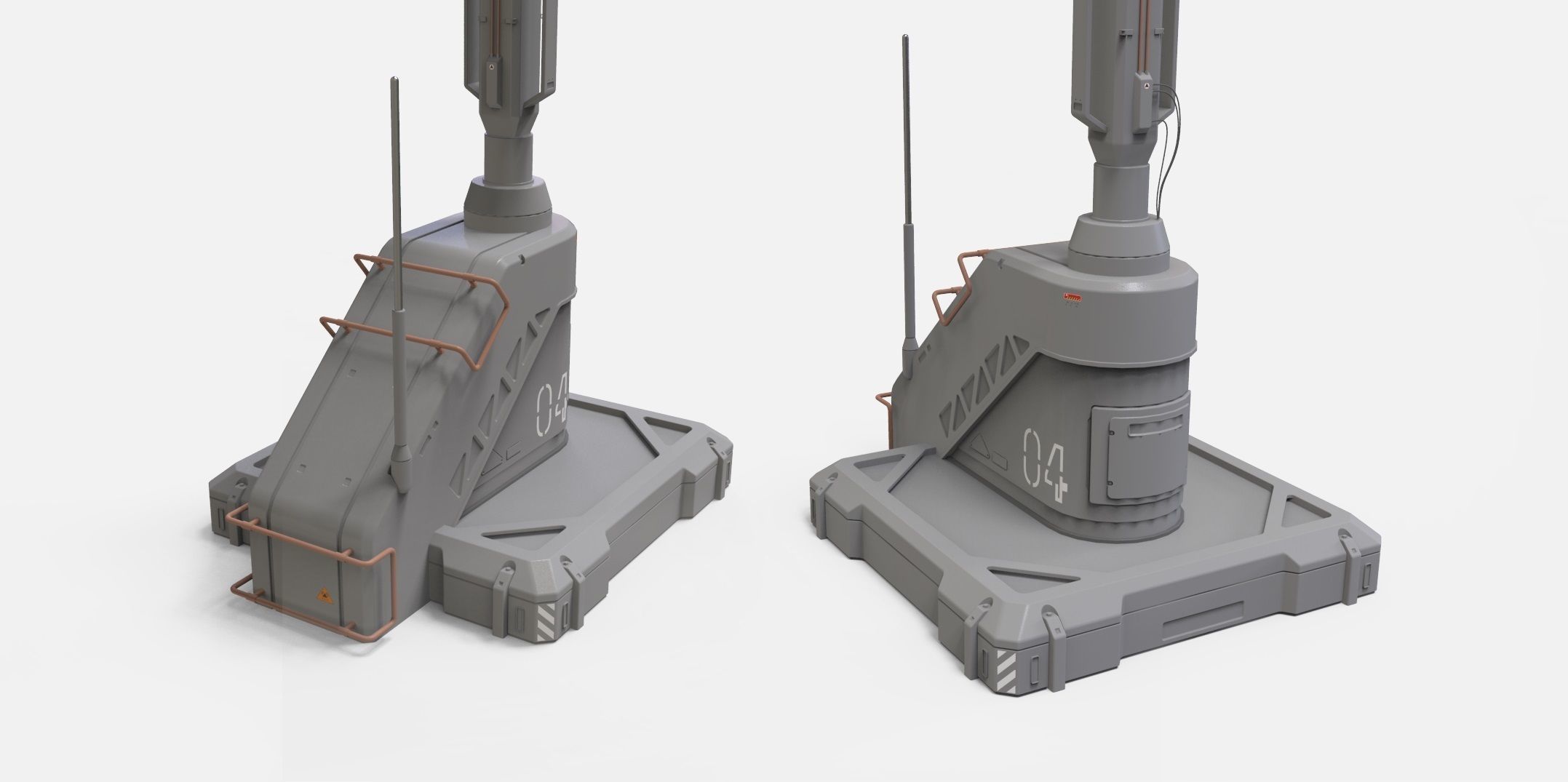 Sci fi antenna 13 3D model_31