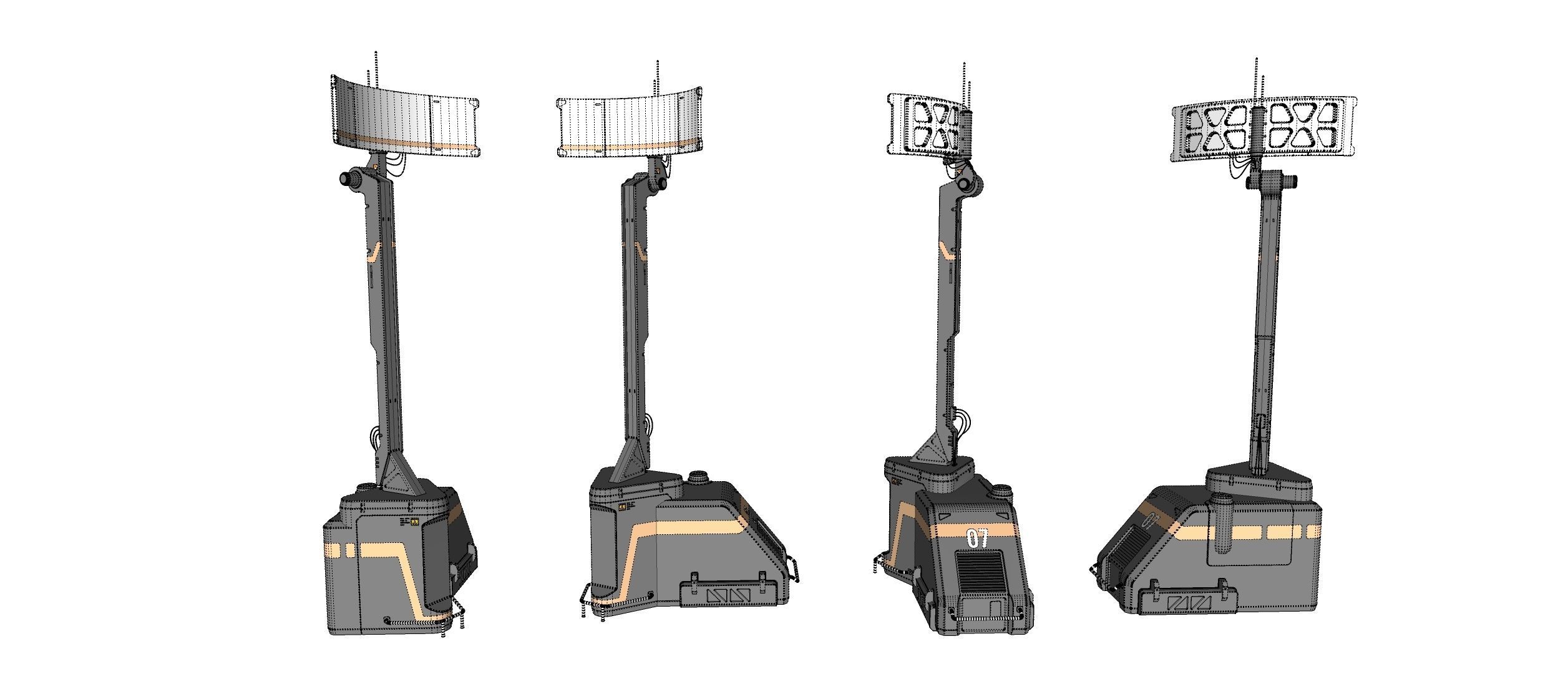 Sci fi antenna 13 3D model_42