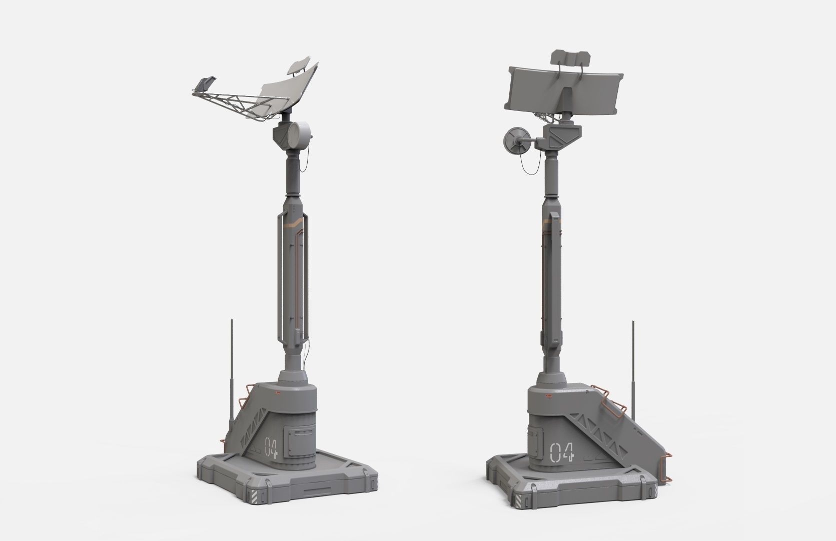 Sci fi antenna 13 3D model_30