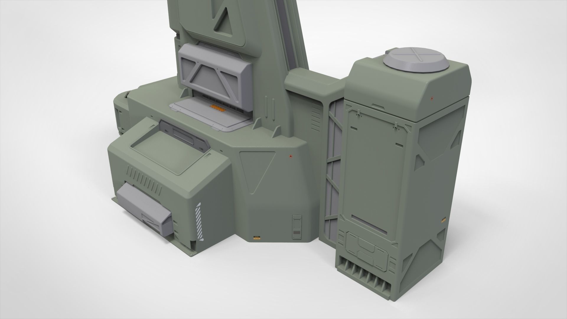 Sci fi antenna 13 3D model_12