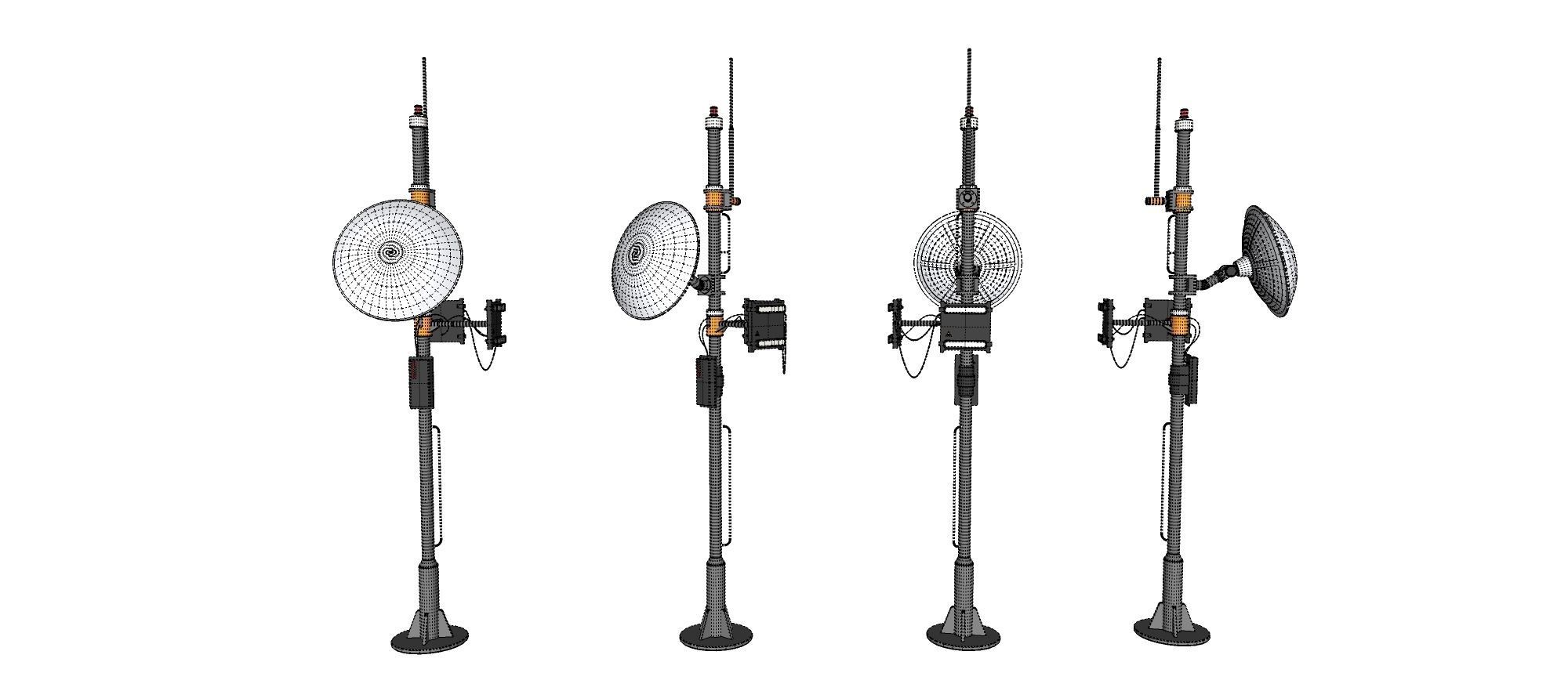 Sci fi antenna 13 3D model_45