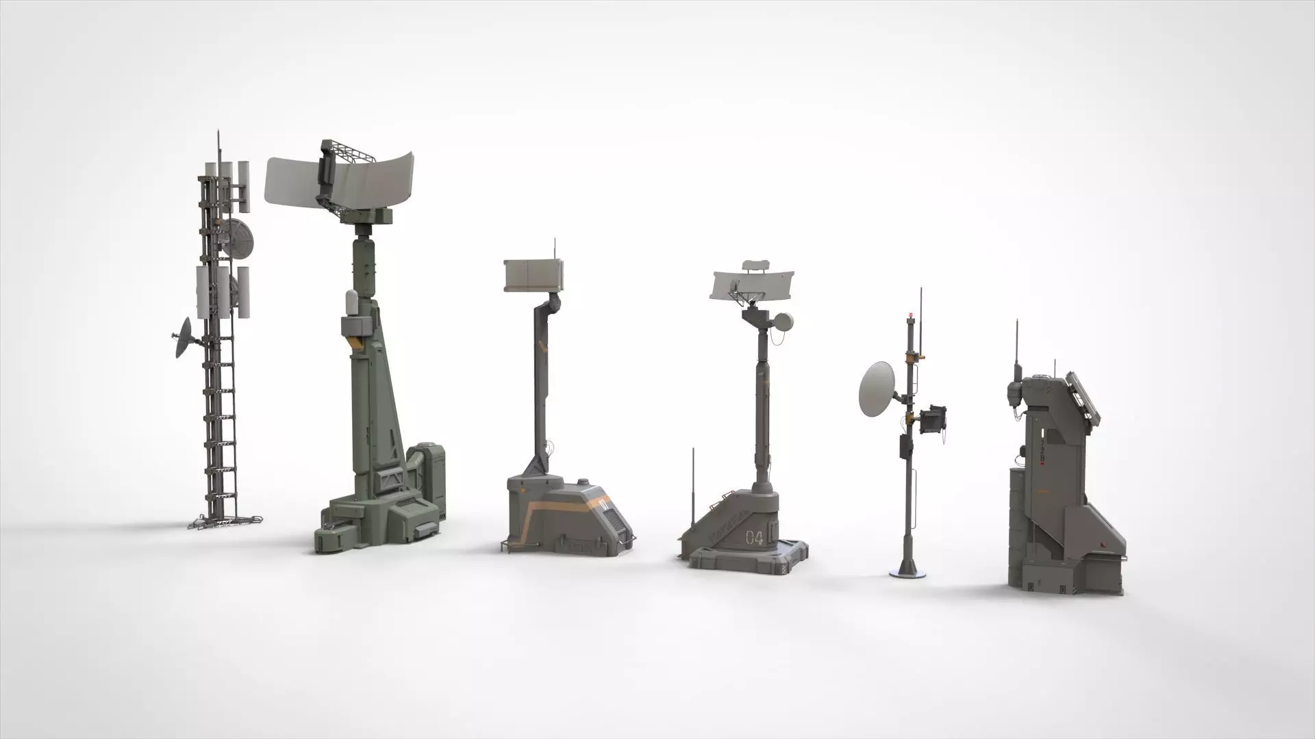 Sci fi antenna 13 3D model_0