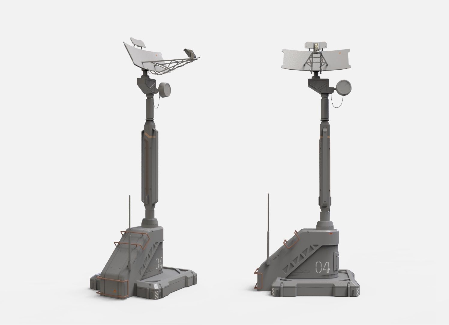 Sci fi antenna 13 3D model_29