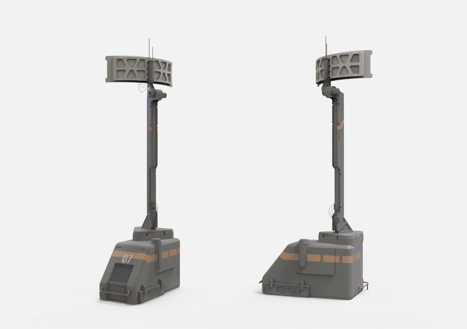 Sci fi antenna 13 3D model_23