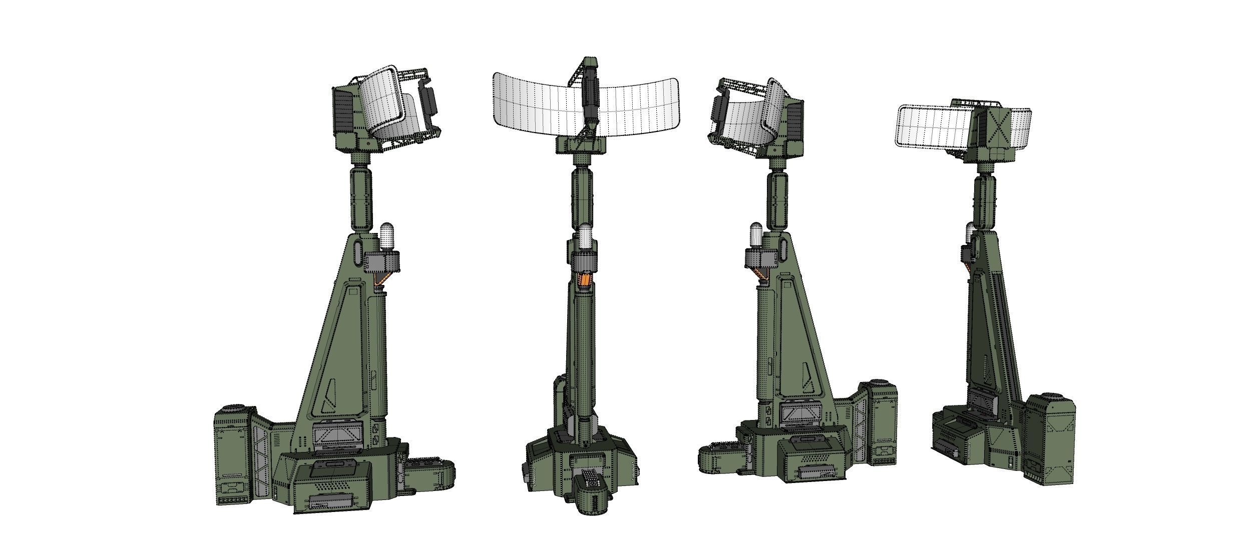 Sci fi antenna 13 3D model_41