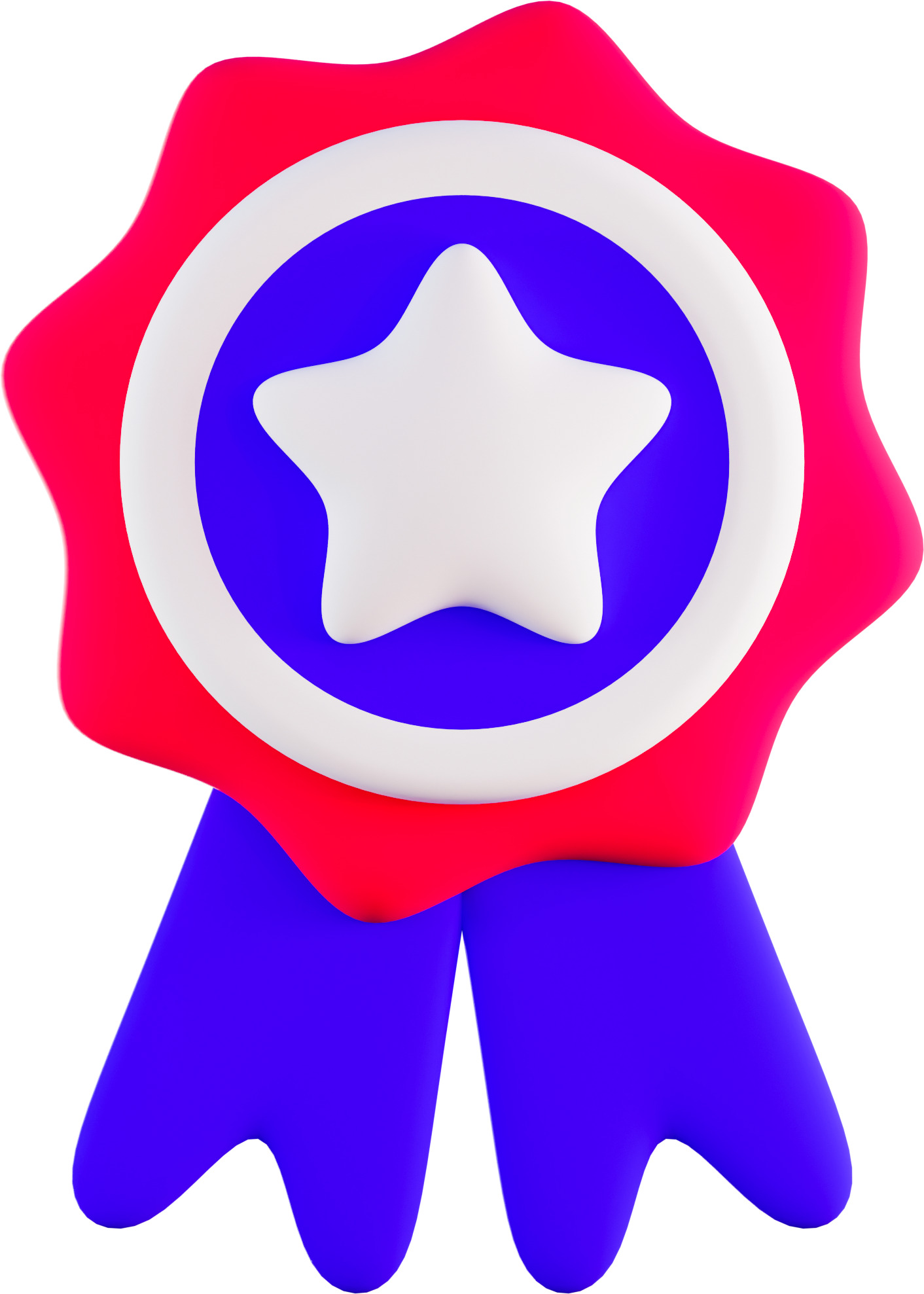 Cartoon Patriotic Badge 3D model_1