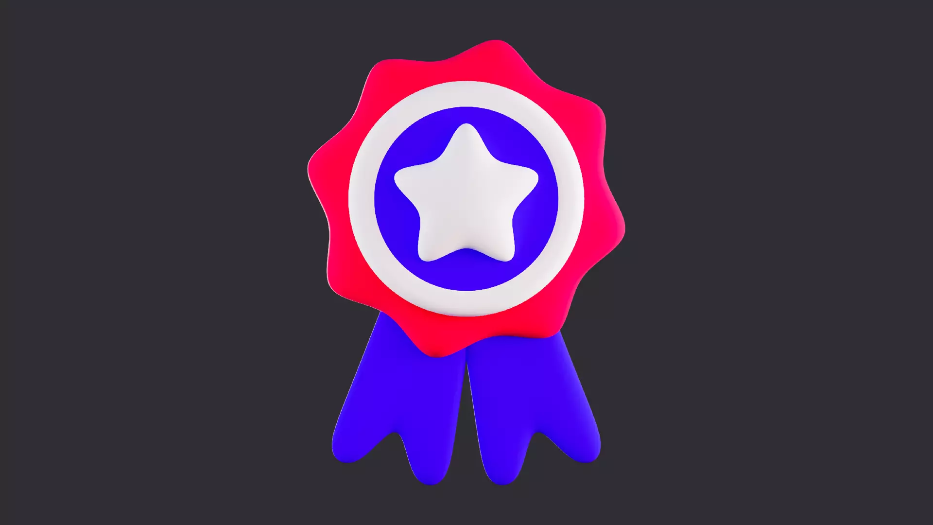 Cartoon Patriotic Badge 3D model_0